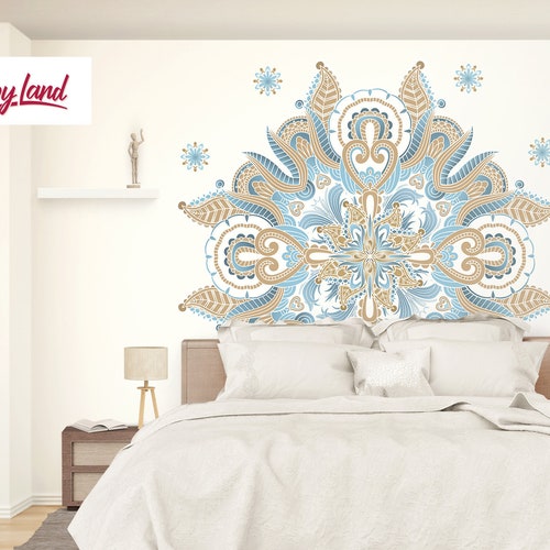 Wall Decal Boho Chic Mandala Mandala Wall Decor Peel and Etsy