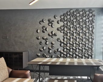 ZETA 3D Wall Panels – Modern DIY Wall Paneling System – Copolymer Decorative Wall Tiles –  3D Wall Decor for Stylish Interiors, DMR005
