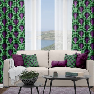 Overlook Hotel Drapery, The Shining Window Curtains, Horror Movie Room Curtains, Rod Pocket Curtain, C-22