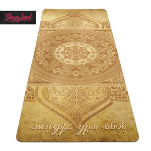 Alfombra de yoga Golden Sun, esterilla profesional de pilates, alfombra de yoga con mandala dorado con correa, esterilla de fitness caliente, alfombra de yoga básica, Y58