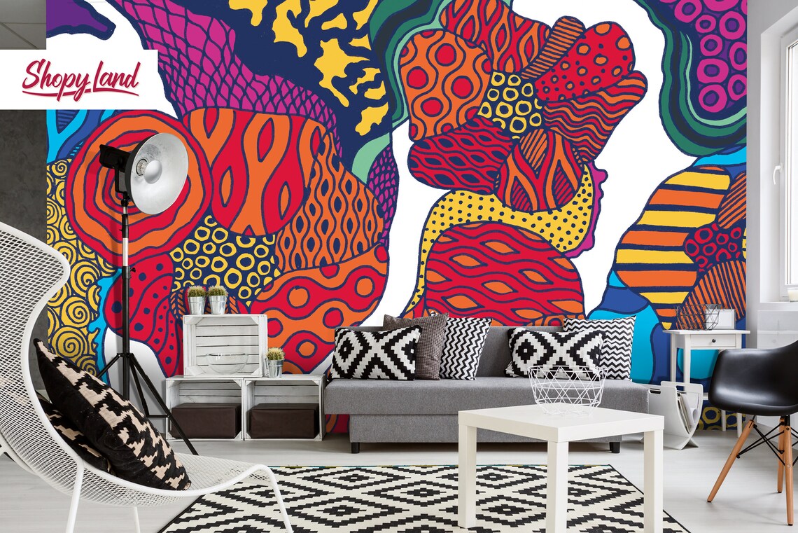 Japanese Style Peel and Stick Wallpaper Harajuku Removable Etsy