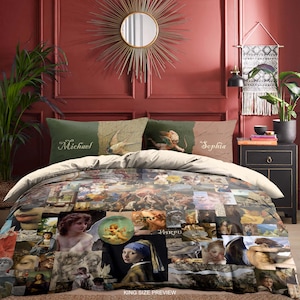 Renaissance Collage Bedding Set – Victorian Style Duvet Cover or Comforter – Personalized Pillow Covers by ShopyLand, B270
