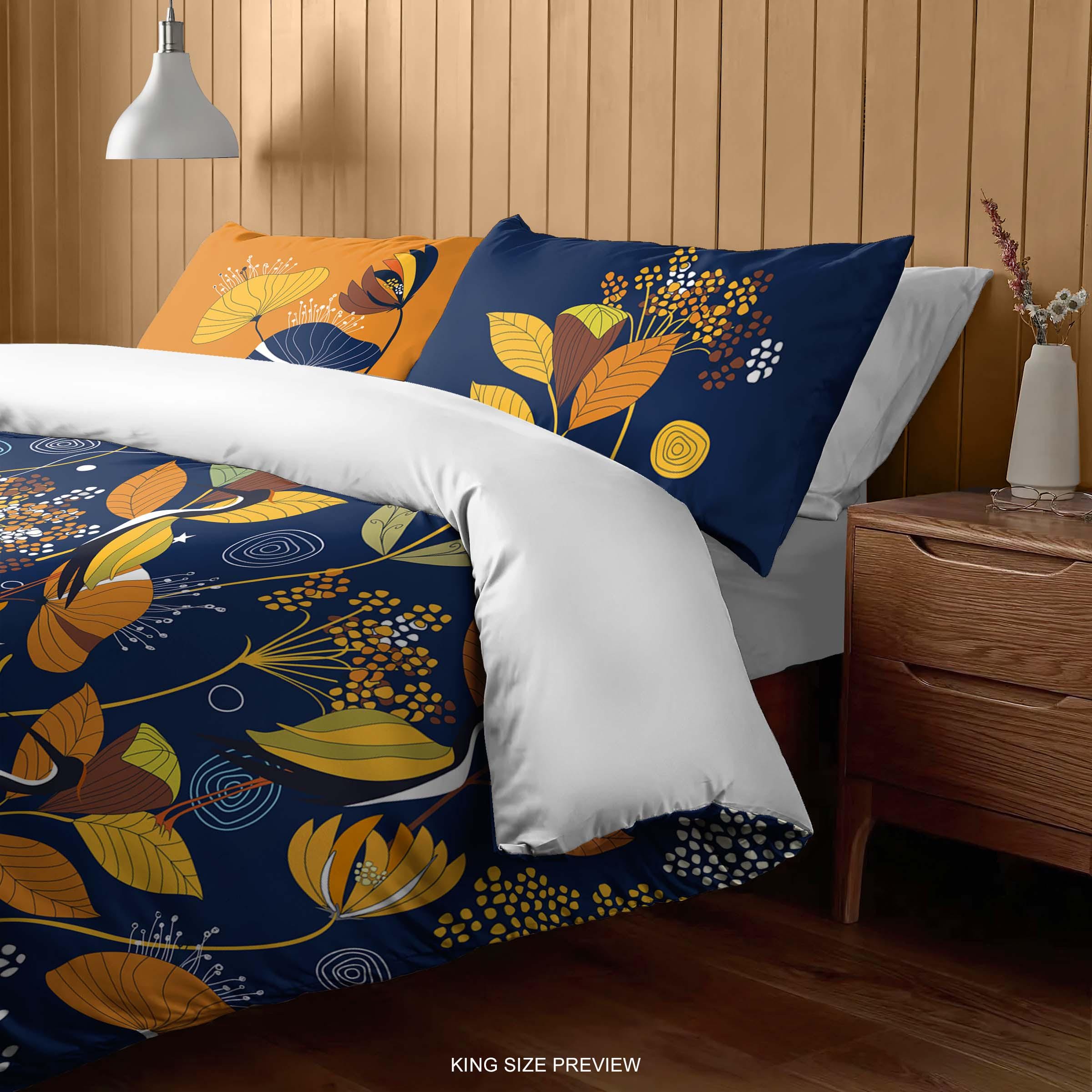 ボタニカル寝具セット – 花柄布団カバーセット – ボヘミアン寝具