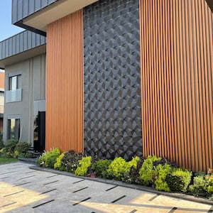 Geometrische 3D-wandpanelen PENTA / Moderne doe-het-zelf accentmuur / Decoratieve tegels afbeelding 8