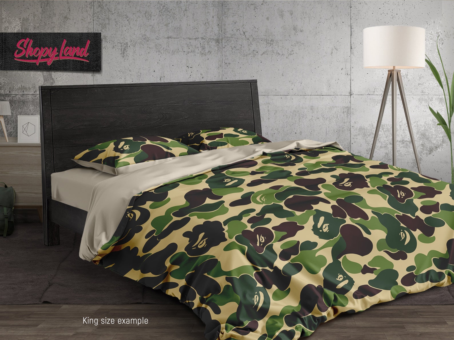 Camo Bedding Set Camouflage Duvet Cover Comforter Camouflage Etsy