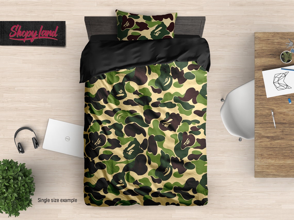 Camo Bedding Set Camouflage Duvet Cover Comforter Camouflage Etsy