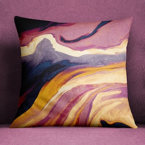 Marble Cushion Cover, Abstract Pillow Cover, Marble Decorative Cushions, Hand Painted Cushion Cover, Marble Pillow Case, P25