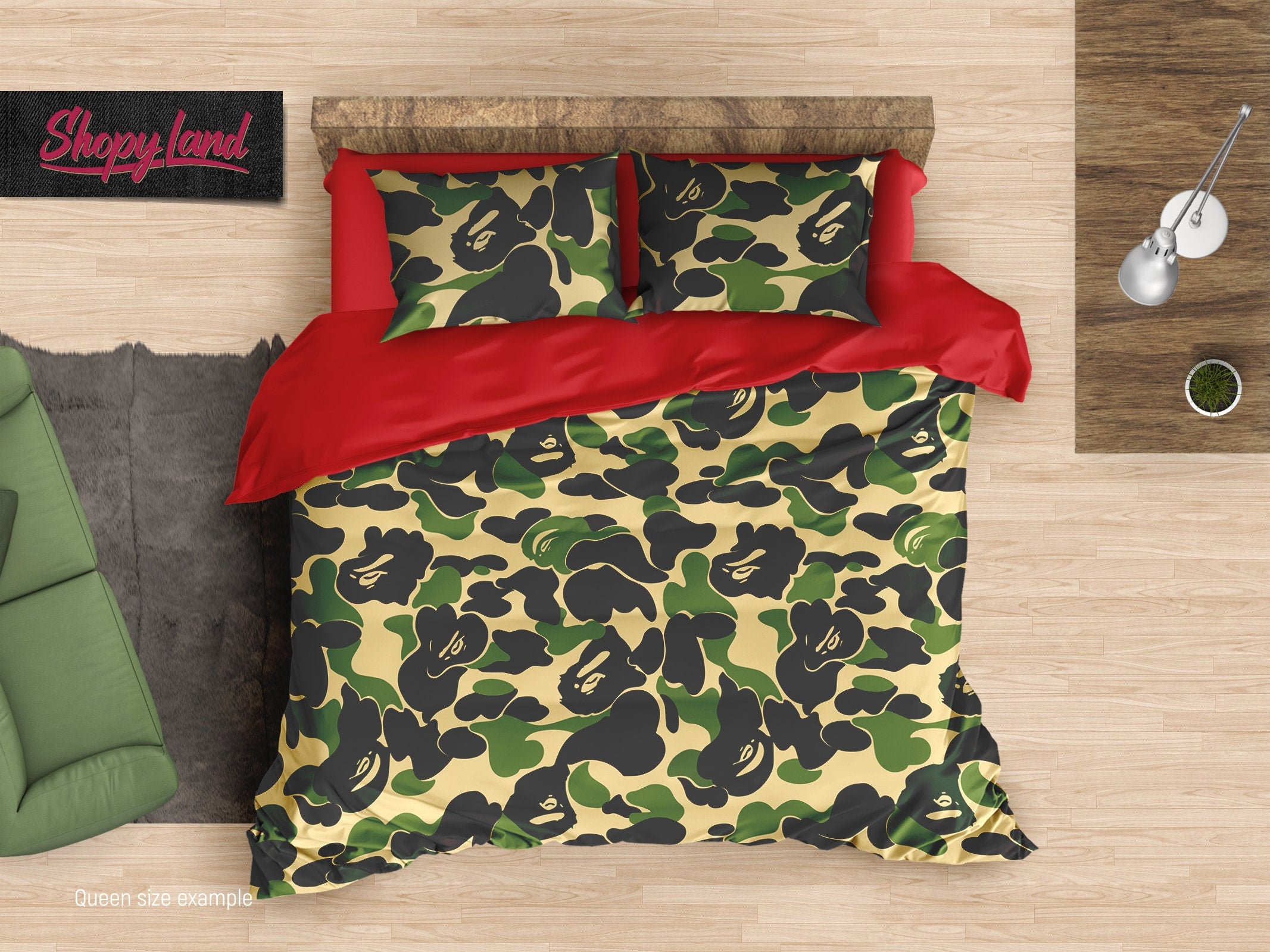 Camo Bedding Set Camouflage Duvet Cover Comforter Camouflage Etsy