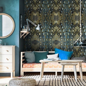 Crocodile Skin Wallpaper - Peel&Stick or Non-pasted -  Luxury Animal Print Wall Mural - Alligator Textured Wallcovering by ShopyLand, W146