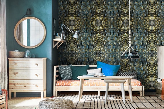 Crocodile Skin Wallpaper - Peel&Stick or Non-pasted -  Luxury Animal Print Wall Mural - Alligator Textured Wallcovering by ShopyLand, W146