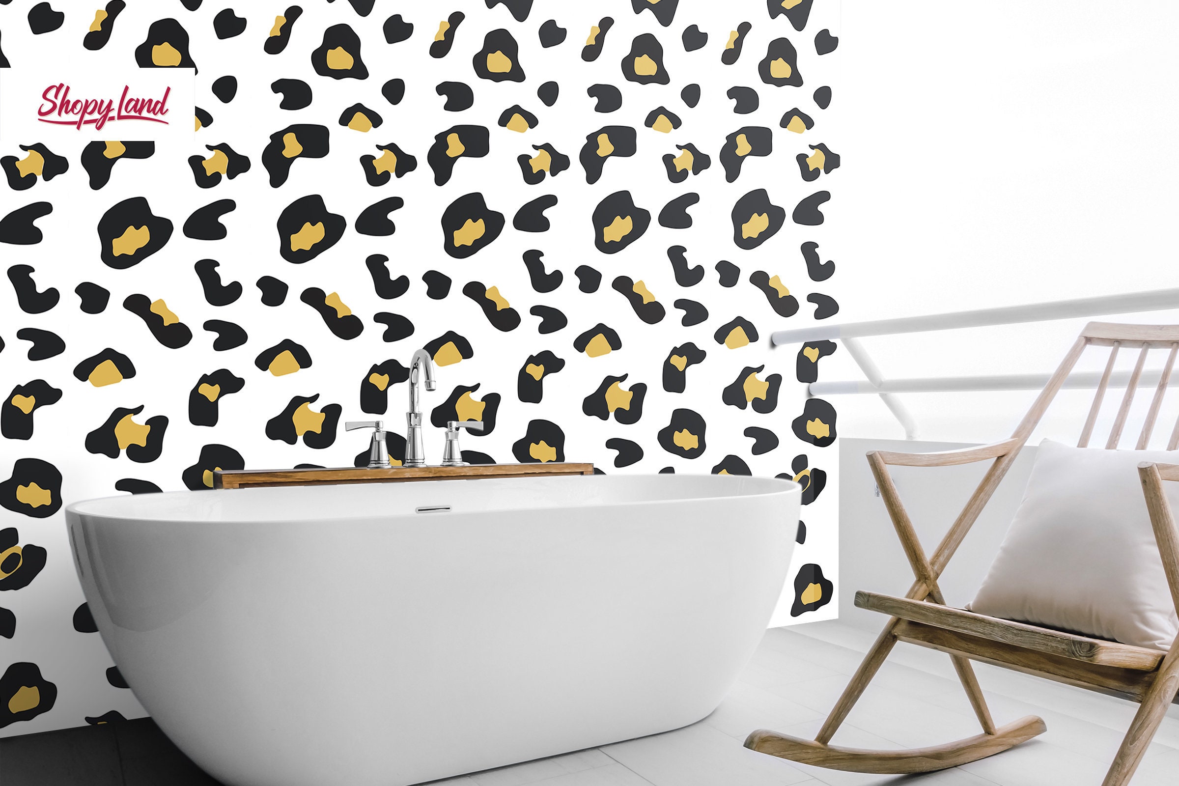 Cheetah Pattern Peel and Stick Wallpaper Cheetah Print Etsy