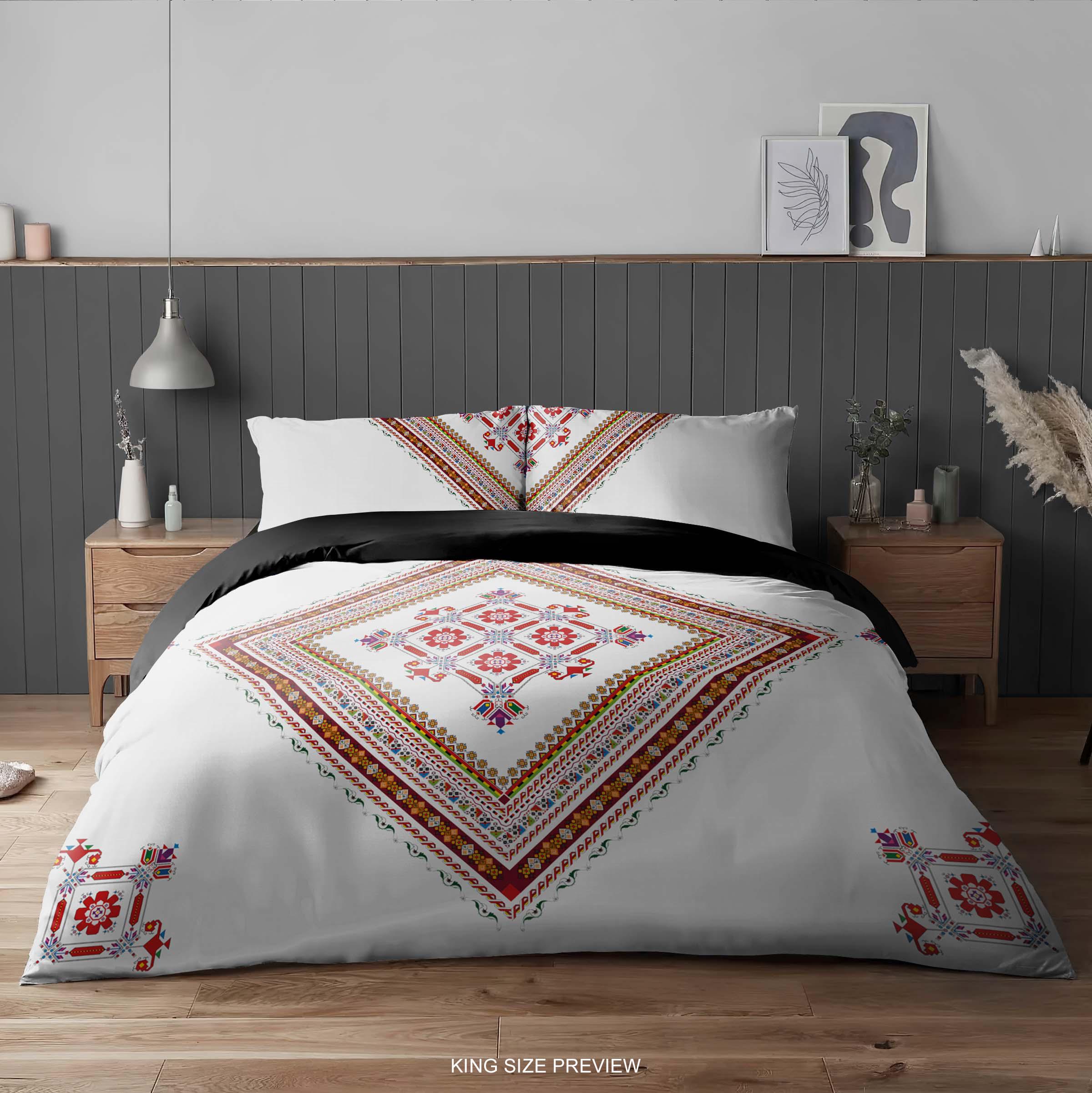 Loussiesd Set di lenzuola con motivo mandala hippie, per bambini e adulti, con stampa floreale, stile bohémien, set di biancheria da letto in stile bohémien, 3 pezzi, per letto matrimoniale