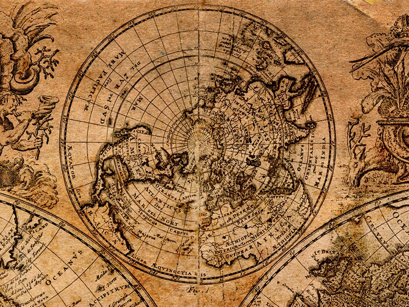 Ancient Map Bedding Set – Vintage World Map Duvet Cover – Custom ...