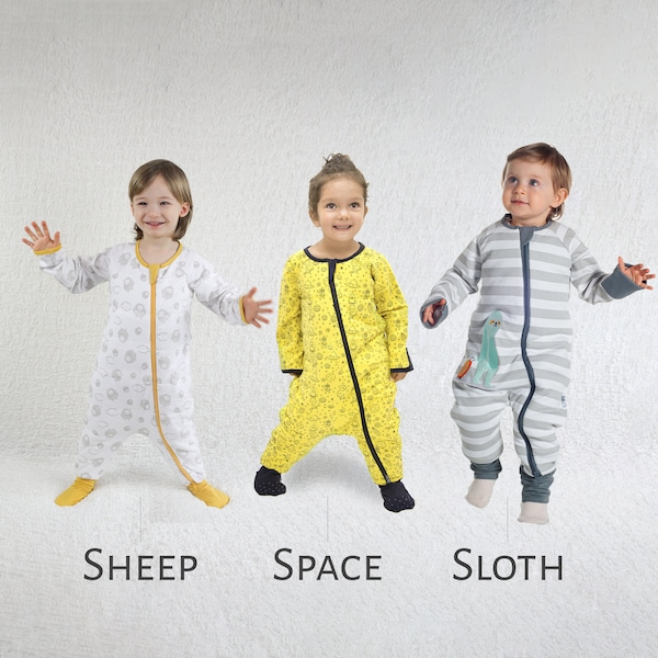 Owli WinterSchlafsack, Langarm Jungen & Mädchen, mit offenen Beinen, 100% Baumwolle, 2.7 TOG