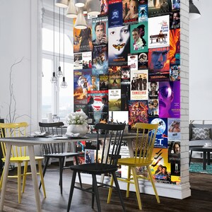 Movie Posters Removable Wallpaper - Traditional Wall Mural - Peel and ...