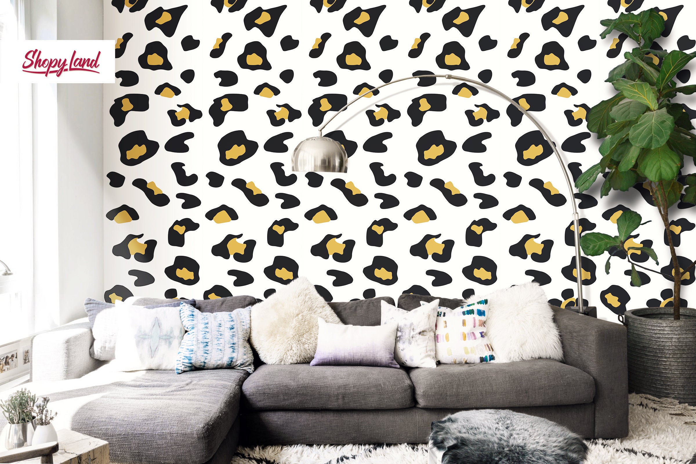 Cheetah Pattern Peel and Stick Wallpaper Cheetah Print Etsy