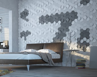 NORM 3D Wall Panels, Wall Decor panelling system, Easy to install 3D Wall Tiles, Wall Decor Copolimer panels, DMR002