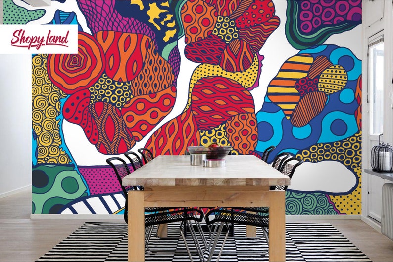 Japanese Style Peel and Stick Wallpaper Harajuku Removable Etsy