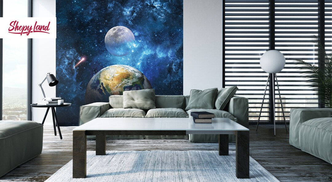 Space Removable Wallpaper, Wall Mural , Scifi Wall Mural