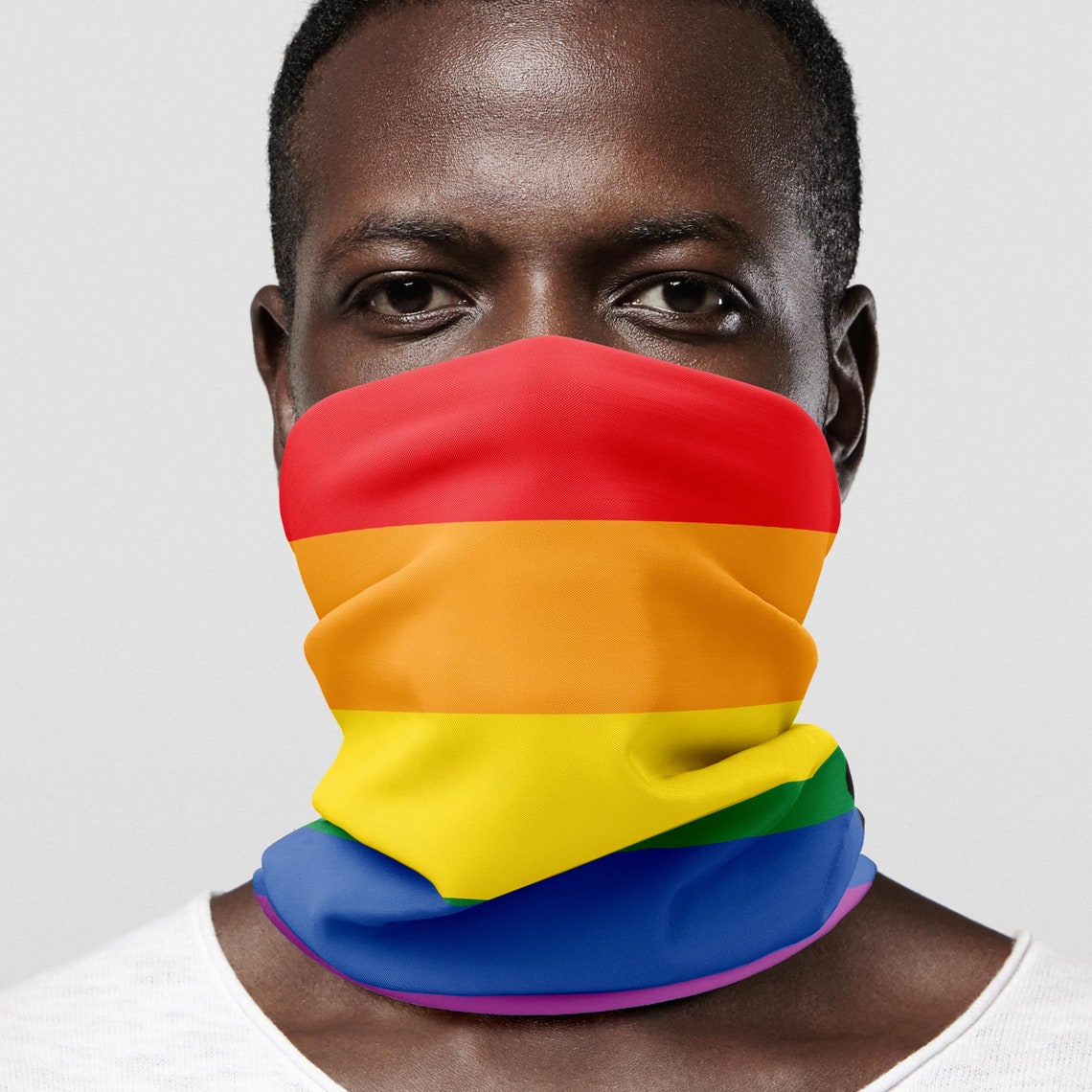LGBT Bandana Rainbow Flag Neck Gaiters Pride Bandana Tube Etsy