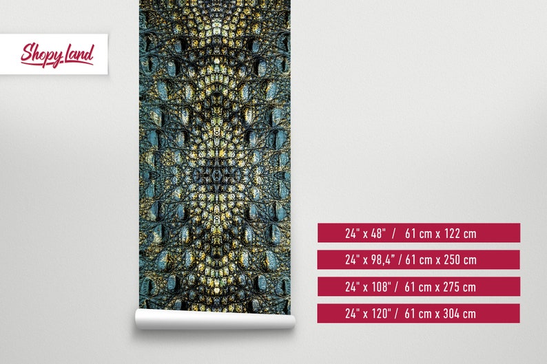 Crocodile Skin Peel and Stick Wallpaper Luxury Removable Etsy