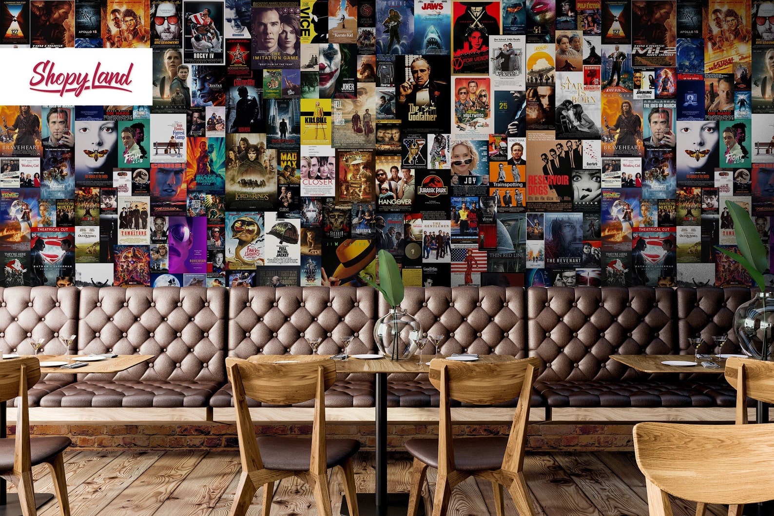 Movie Posters Removable Wallpaper, Removable Wall Mural, Peel and Stick ...