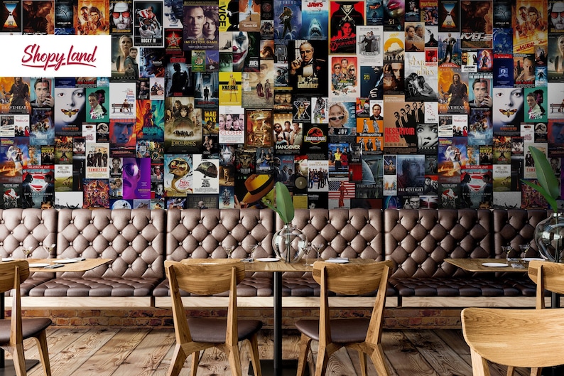 Movie Posters Removable Wallpaper Removable Wall Mural Peel - Etsy