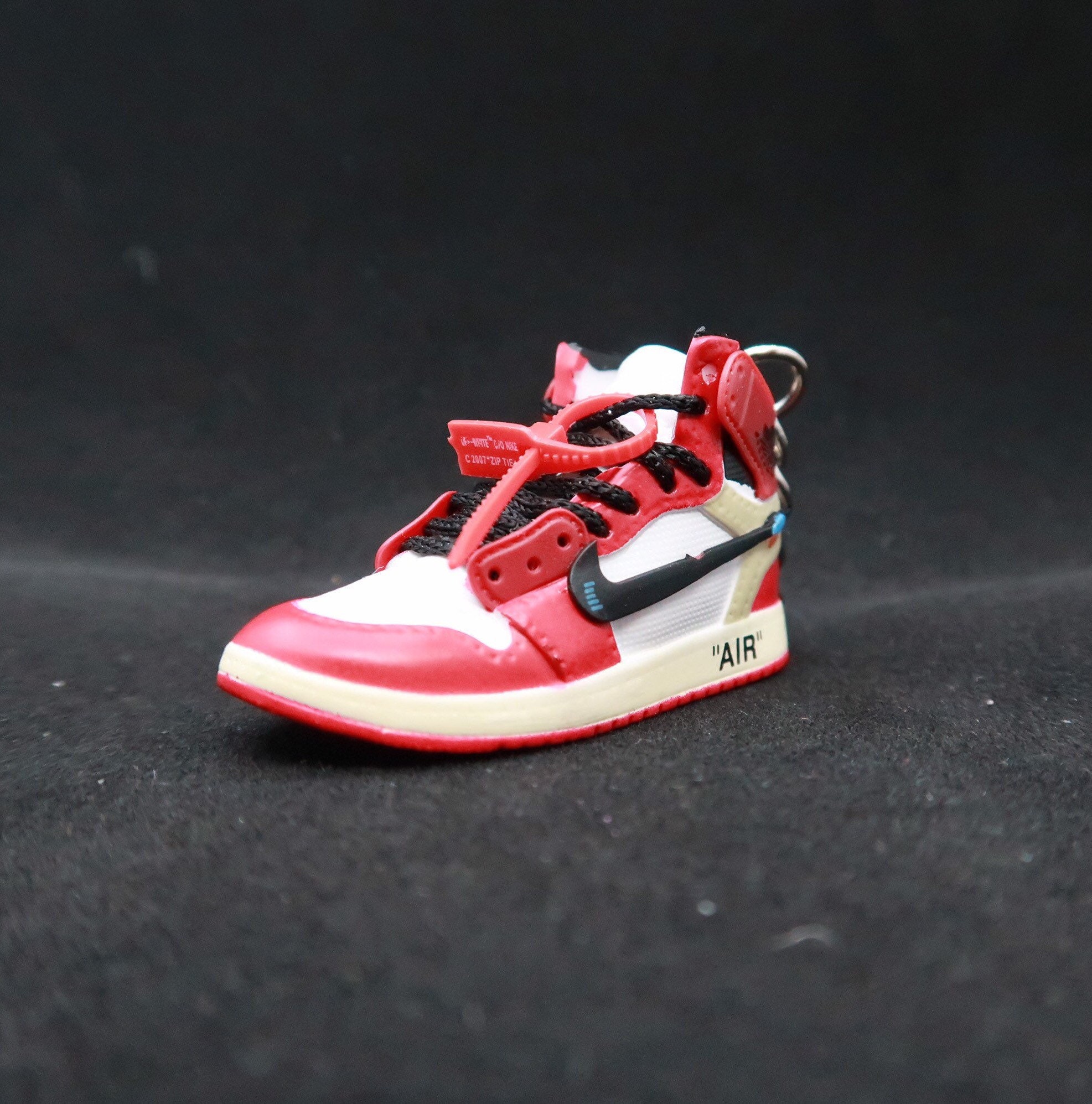 Mini off White X Air Jordan 1 Chicago Keychain Sneakers - Etsy