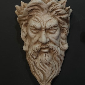 Zeus Parvos, Wall Sculpture, Wall Art, Zeus Figure, Greek God, God of Thunder, Ozan Varel, Olympians, Small Myth Art, Sculpture, Art,