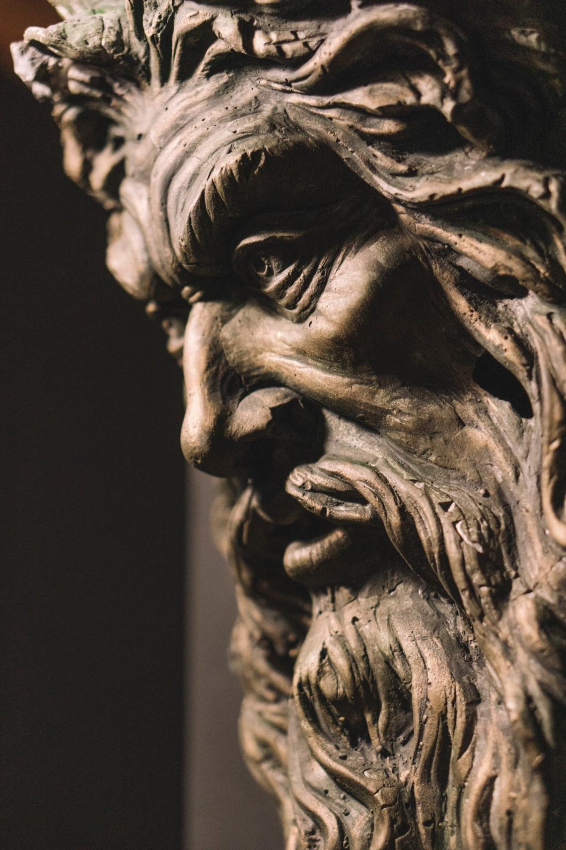 Zeus Wall Sculpture Handmade Wall Art Zeus Figure Greek Etsy