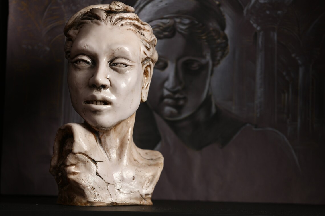Medusa Bust Sculpture Handmade Statue Medusa Decor - Etsy