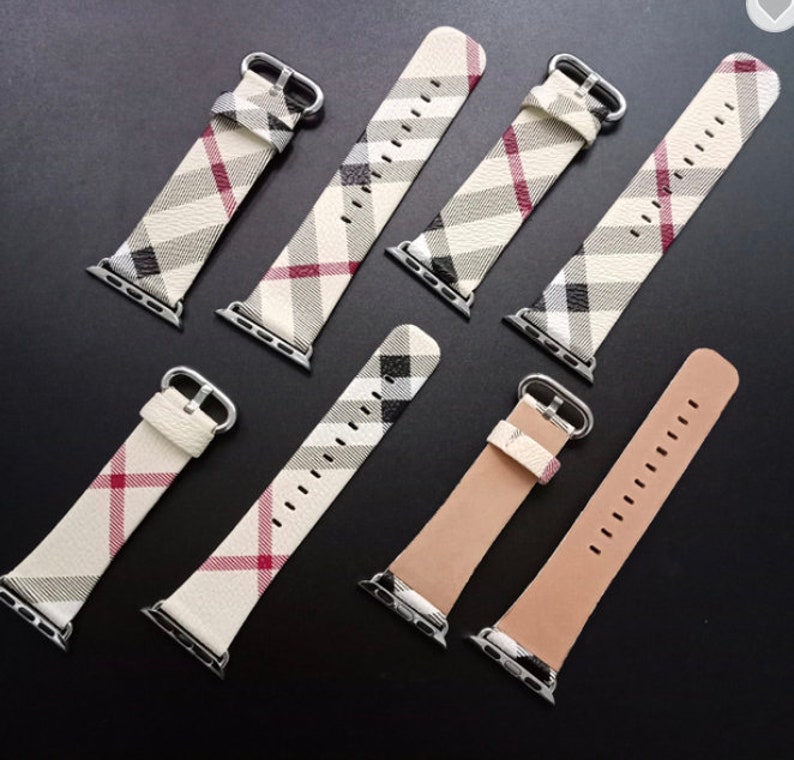 Burberry style Apple watch band Apple watch 42/44MM 38/40 Etsy