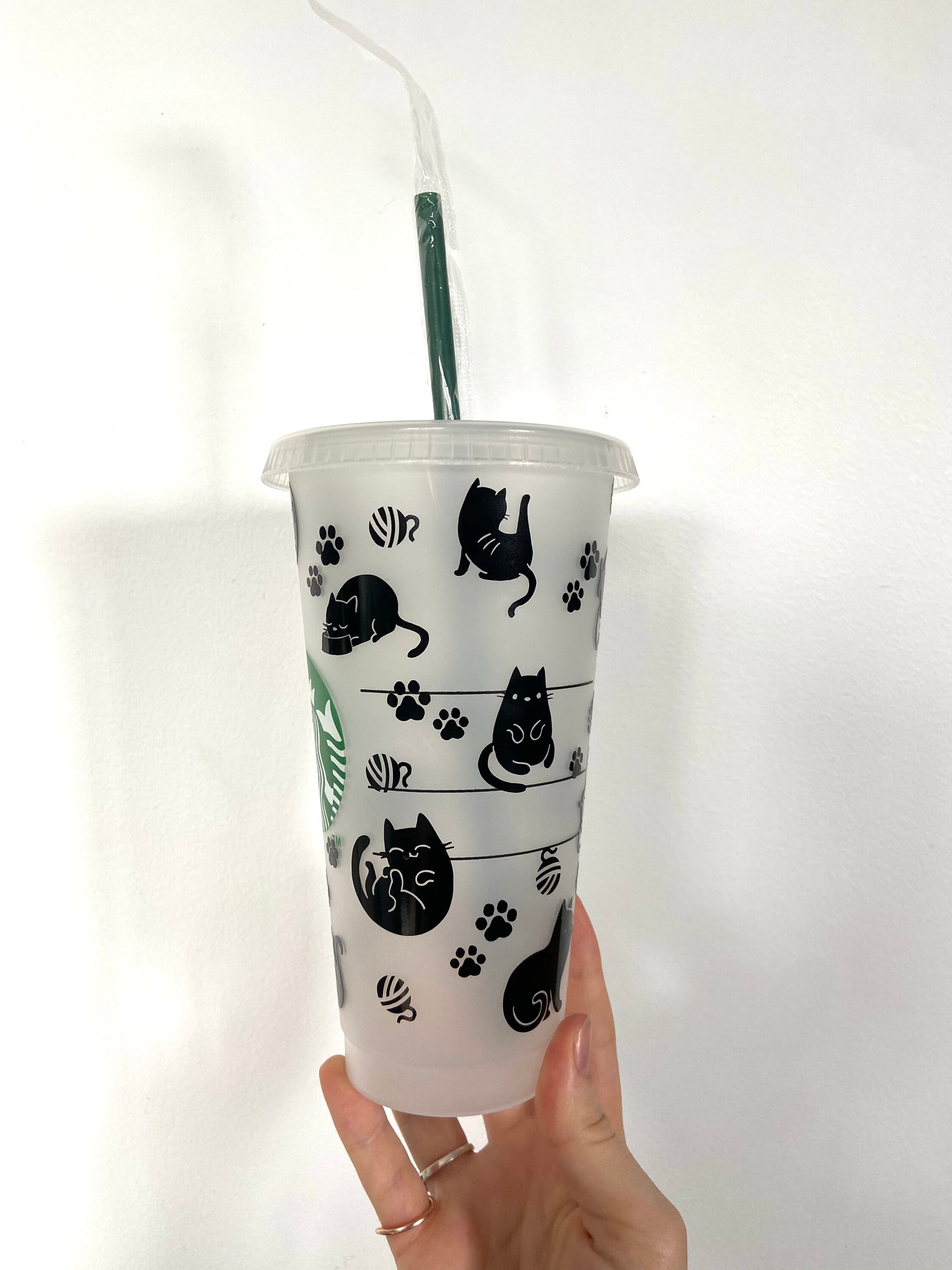 Verre Starbucks personnalisé Chat chat Tumbler tasse Etsy