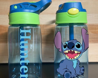 Stitch. Bouteille d’eau et de jus personnalisée pour enfant avec paille  Lilo et Stitch, Disney, experiment 626