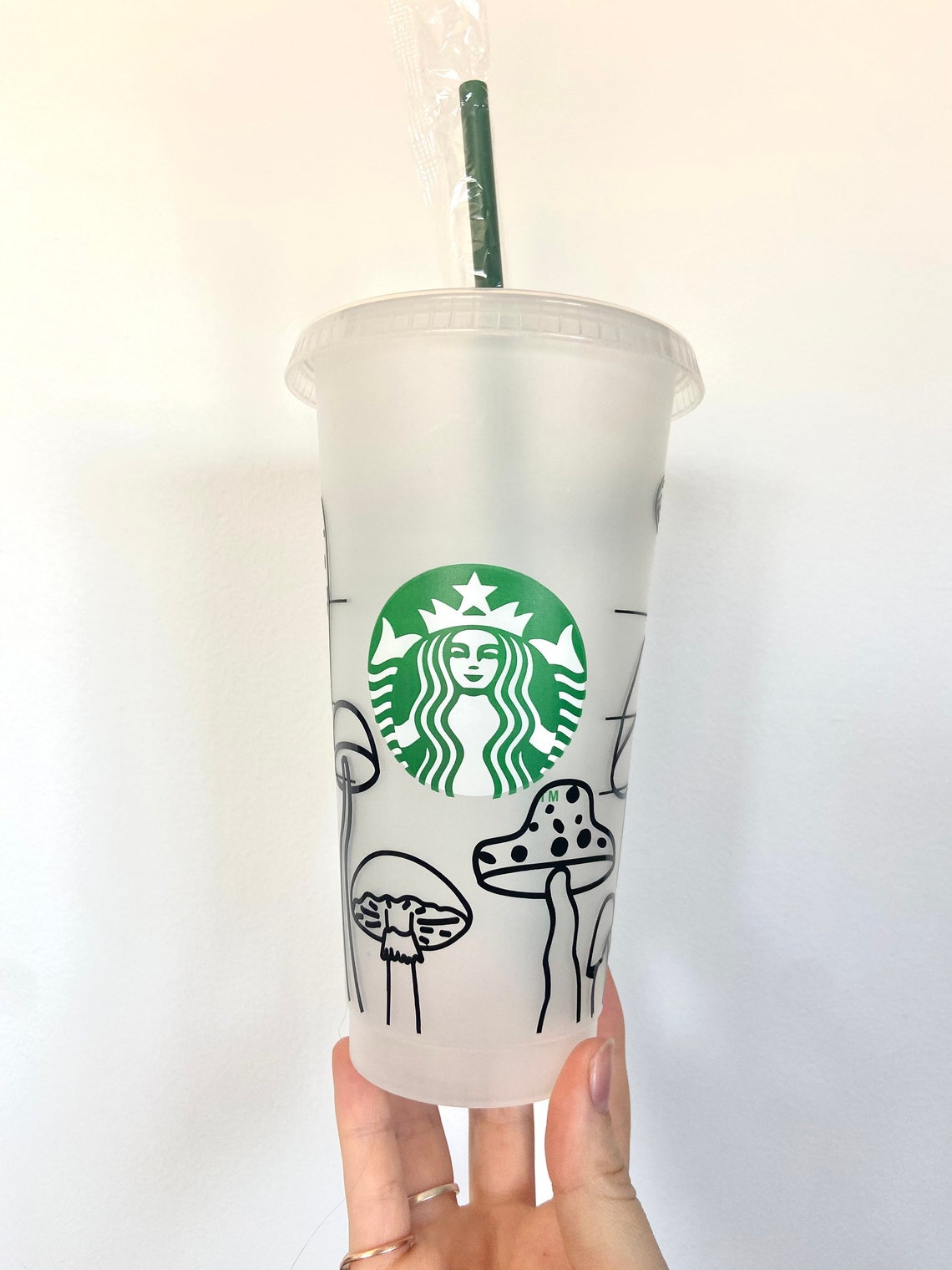 Verre Starbucks cup mushroom flore champignons Tumbler Etsy