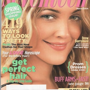 Seventeen Magazine March 2004 – Vintage Digital Download – PDF Back Issue – Drew Barrymore Cover