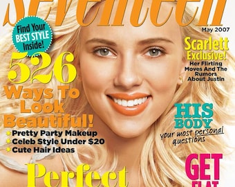 Seventeen Magazine May 2007 – Vintage Digital Download – PDF Back Issue – Scarlett Johansson Cover