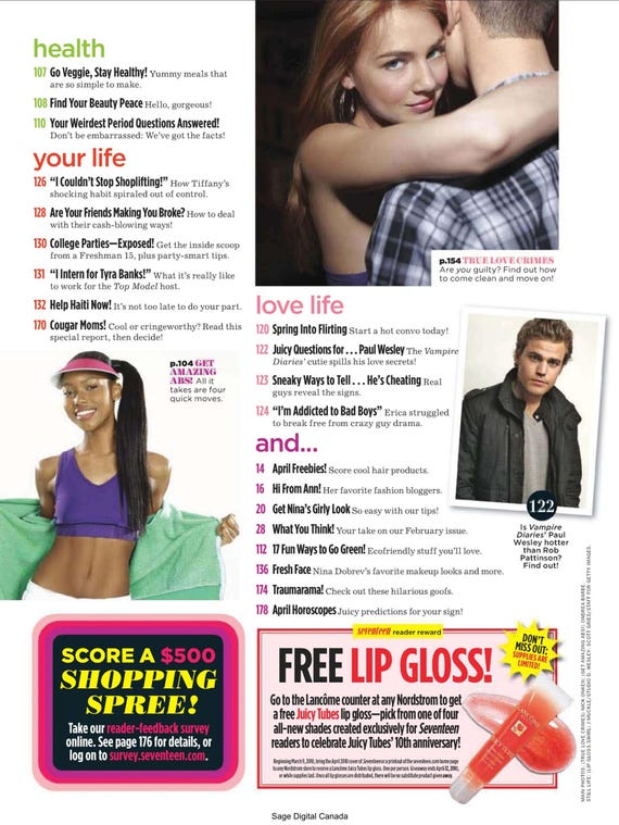 Seventeen Magazine April 2010 – Digital Download – PDF Back Issue