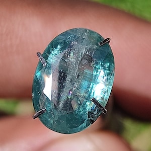 KYANITE Crystal - Rare Green Kyanite Faceted Crystal - Kyanite loose cabochon - healing crystal - Metaphysical crystal - Green tint kyanite