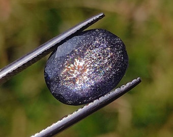 RAINBOW Flashy IOLITE - Rainbow Iron Inclusion - Natural Iolite Crystal - Faceted Gemstone - Healing Crystal - Jewelry Making -Flashy Iolite