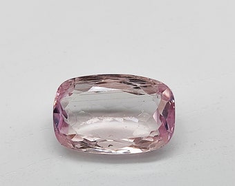 Kunzita facetada - Cristal de kunzita rosa natural - Gema facetada - Piedra tallada de kunzita rosa natural - Gema de kunzita para joyería