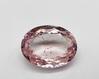 Kunzita facetada - Cristal de kunzita rosa natural - Gema facetada - Piedra tallada de kunzita rosa natural - Gema de kunzita para joyería