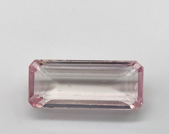 Kunzita facetada - Cristal de kunzita rosa natural - Gema facetada - Piedra tallada de kunzita rosa natural - Gema de kunzita para joyería