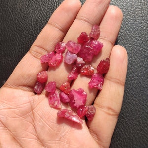 Natural raw ruby glass filled gemstone, wholesale beautiful natural raw pink ruby glass filled raw gemstone