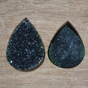 BLACK AGATE DRUZY - natural black agate druzy crystal cabochons, wholesale beautiful black agate druzy cabochons for jewellery making