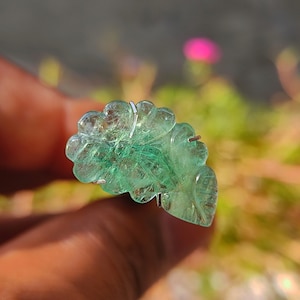 ZAMBIAN EMERALD - Natural Emerald Crystal Round Carved Cabochon -Handmade Carving,Wholesale Natural Zambian Emerald Carved Cabochon Gemstone