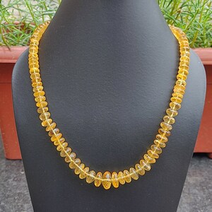 CITRINE QUARTZ, CRYSTAL faceted beads necklace, wholesale natural beautiful citrine quartz faceted bead necklace jewellery