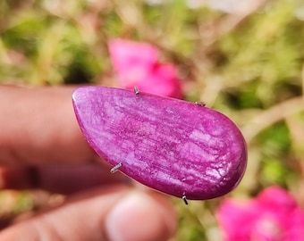 RUBY - Rainbow Flashy Effect - Natural African Ruby Crystal - Cabochon Gemstone - Ruby Gemstone - Flashy Ruby Cabochon For Jewelry Making