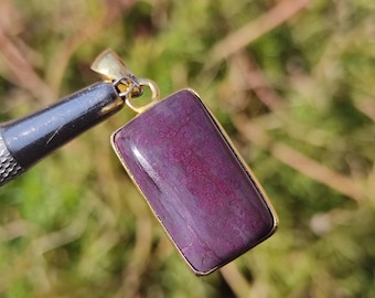 RARE SUGILITE Pendant - Gold Plated 925 Sterling Silver Pendant - Handmade Jewelry - Healing Crystal - Sugilite South Africa, Wessels mine's