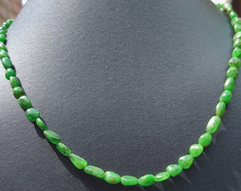 TSAVORITE GARNET NECKLACE - natural tsavorite garnet smooth tumbles necklace,wholesale beautiful tsavorite garnet crystal necklace jewellery